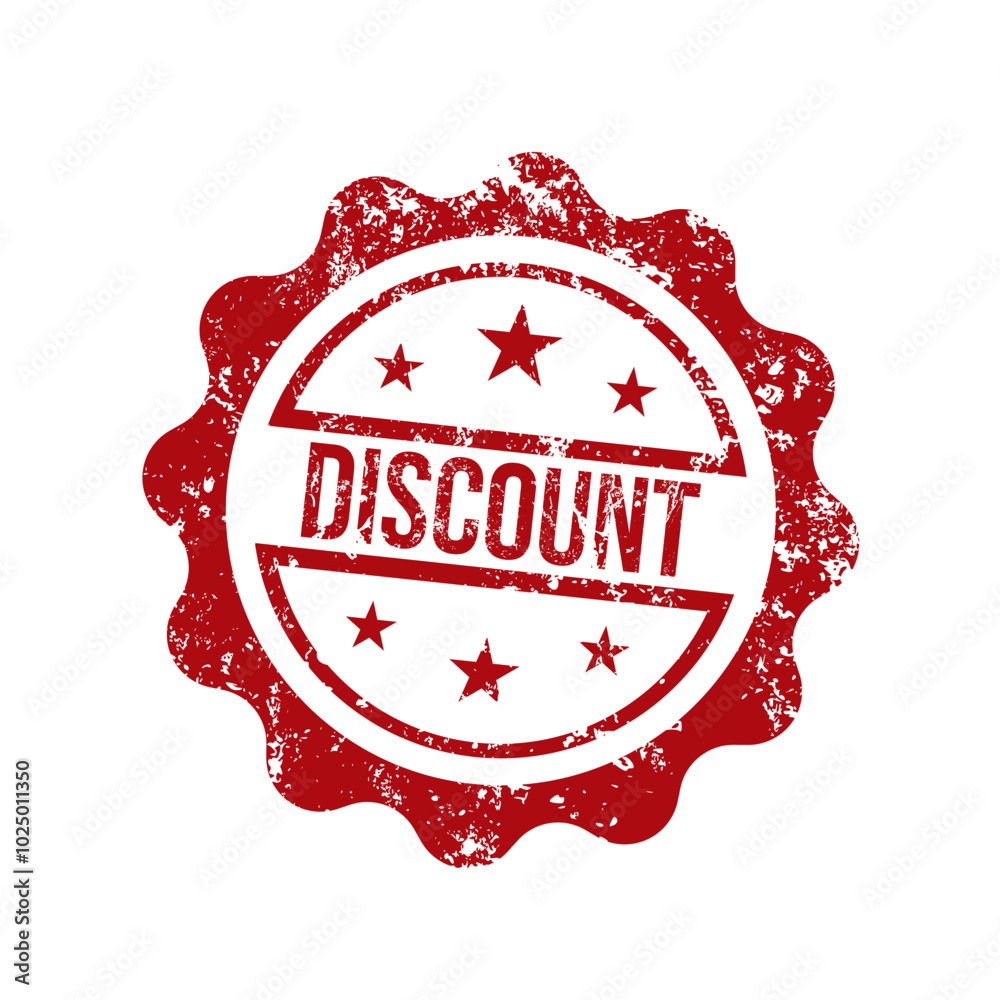 discount - red rubber stamp with grunge effect discount - red rubber stamp with grunge effect