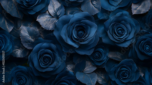 Fototapeta Naklejka Na Ścianę i Meble -  blue roses background