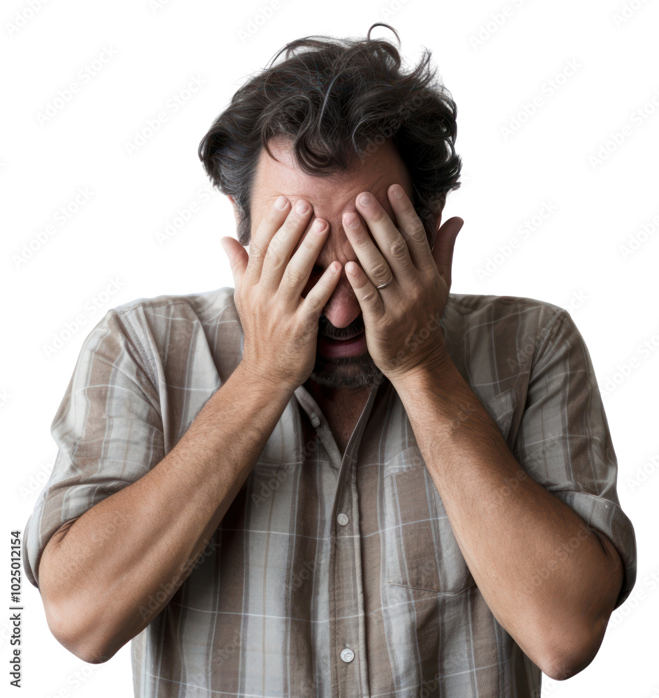 PNG Man doing facepalm anxiety adult white background. PNG Man doing facepalm anxiety adult white background.