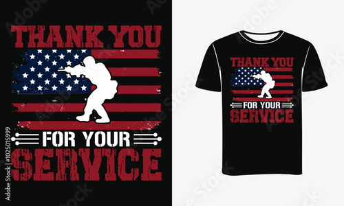 Thank you for your service Custom T-Shirt Design - Print, Poster . 