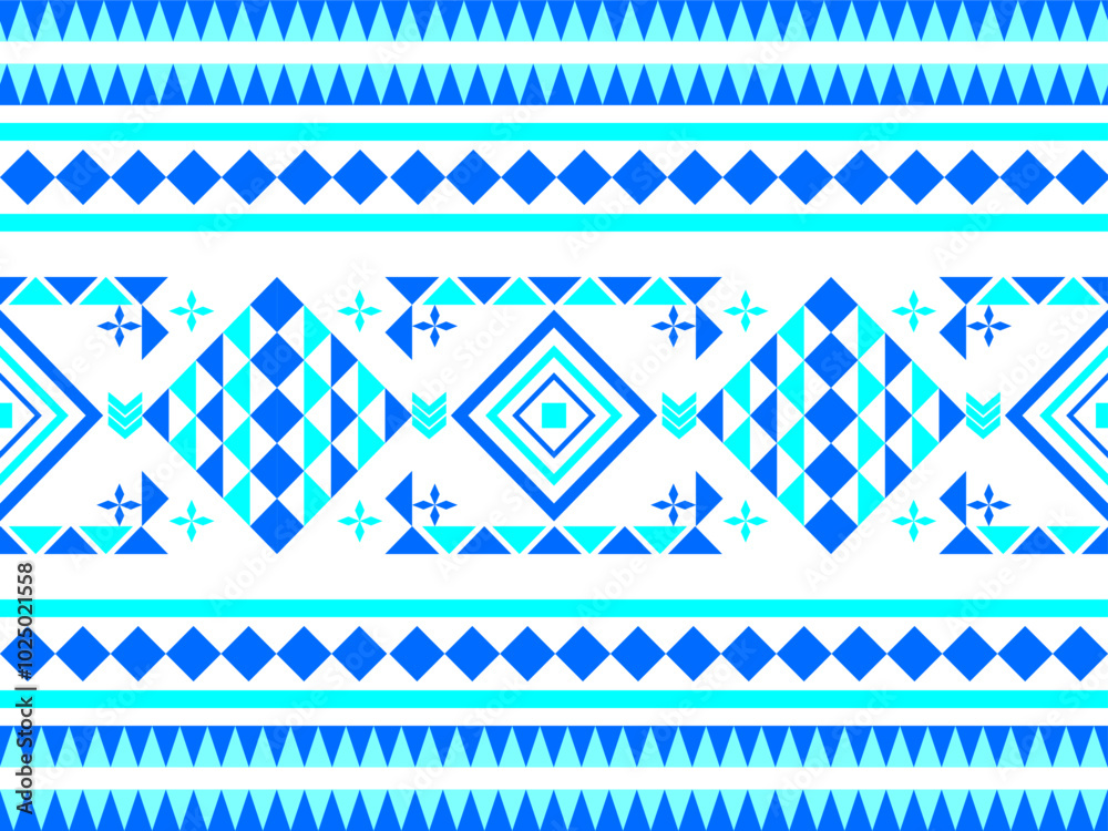 Fototapeta premium Geometric ethnic seamless Traditional, Navajo, Native. , ornate elements with ethnic patterns Geometric ikat oriental traditional art pattern.design for wallpaper,fashion,clothing,wrapping,fabric