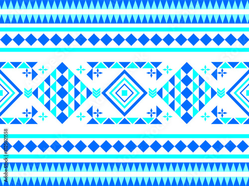 Geometric ethnic seamless Traditional,  Navajo, Native. , ornate elements with ethnic patterns 
Geometric ikat oriental traditional art pattern.design for wallpaper,fashion,clothing,wrapping,fabric