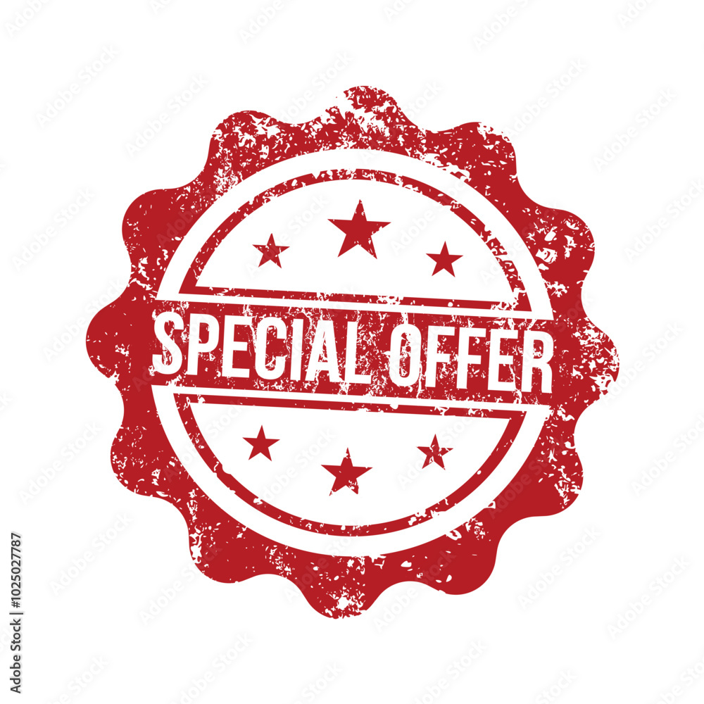 special offer - red rubber stamp with grunge effect special offer - red rubber stamp with grunge effect