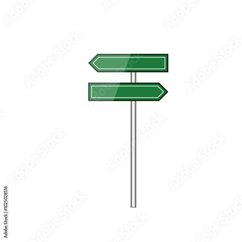 safety street sign green cartoon. visibility regulation, intersection pathway, destination wayfinding safety street sign green sign. isolated symbol vector illustration
