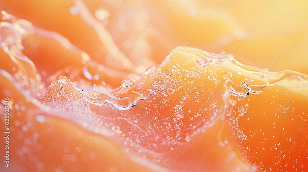 Close-up of an orange with water droplets on top and bottom Close-up of an orange with water droplets on top and bottom
