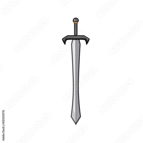 chivalry sword knight cartoon. medieval battle, joust shield, quest honor chivalry sword knight sign. isolated symbol vector illustration