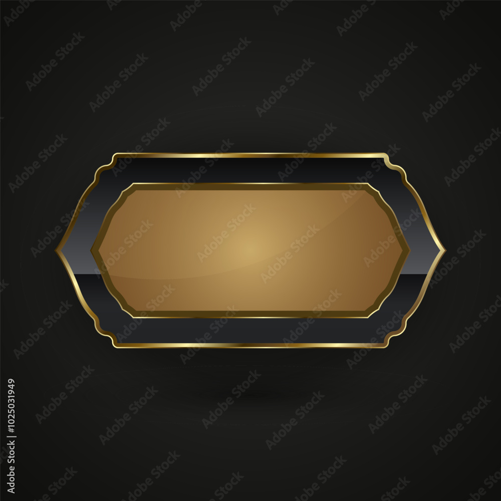 A Luxury and gold button with premium stoked vector web button design ...