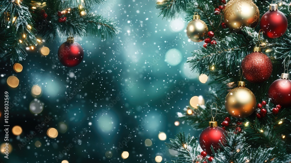 Merry Christmas and Happy New Year background. AI generated illustration. Merry Christmas and Happy New Year background. AI generated illustration.