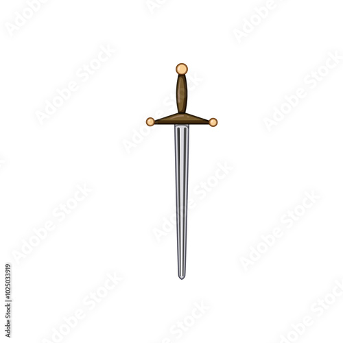 valor sword knight cartoon. castle dragon, legend hero, noble crusade valor sword knight sign. isolated symbol vector illustration