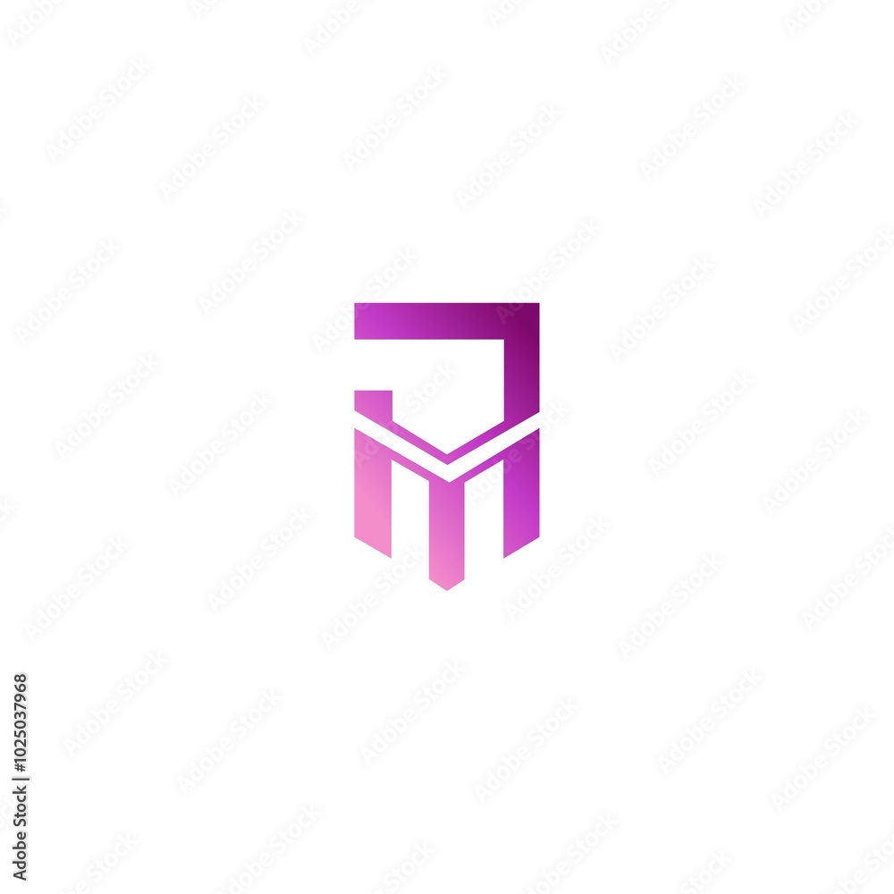 Letter J M vector logo gradient template design Letter J M vector logo gradient template design