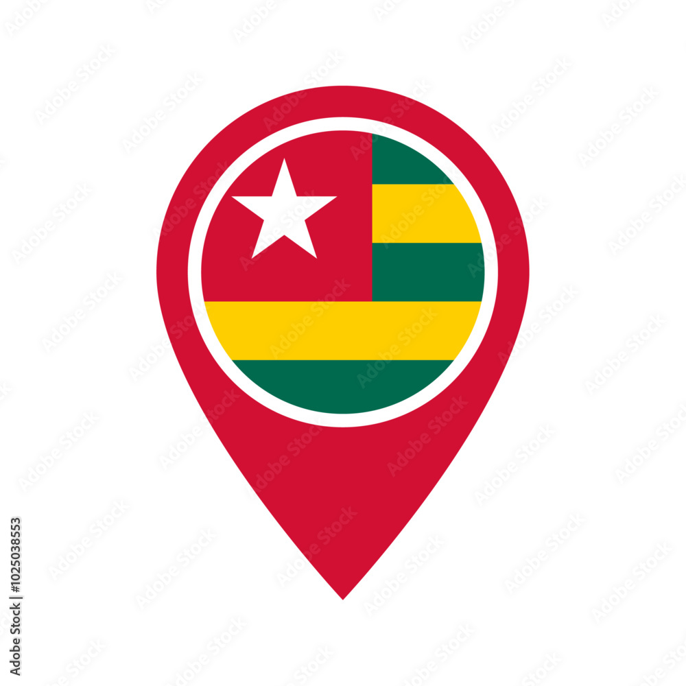 Togo flag location icon Togo flag location icon