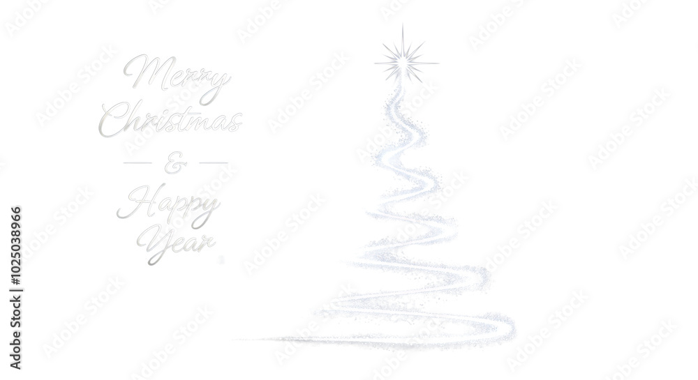 A minimalist Christmas card featuring a glowing, spiral-shaped tree with a shining star on top, set against a transparent background. generative ai A minimalist Christmas card featuring a glowing, spiral-shaped tree with a shining star on top, set against a transparent background. generative ai