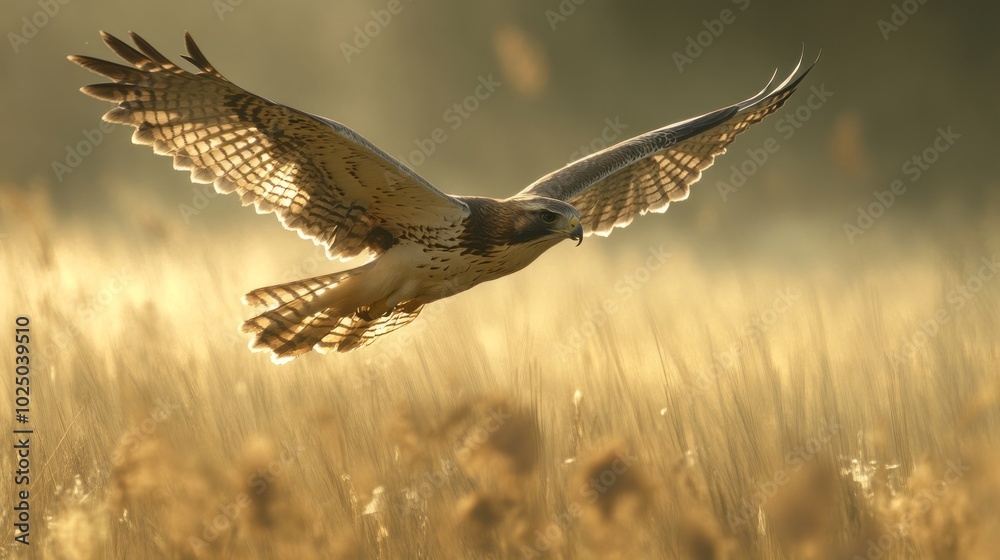 Hawk Dive Predator in Motion  Nature Photography