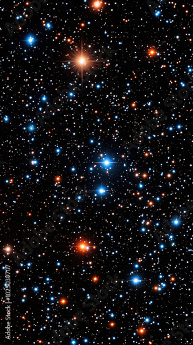 many bright stars shining in the infinite vastness of space