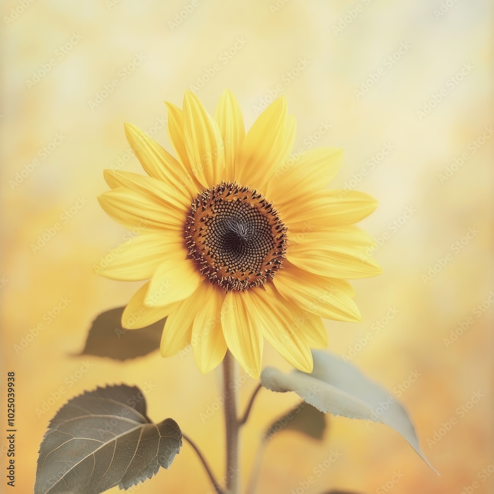 Obraz premium SunKissed Sunflower A CloseUp Masterpiece
