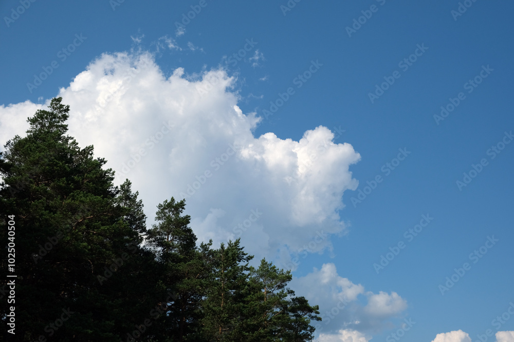 white cloud on blue sky