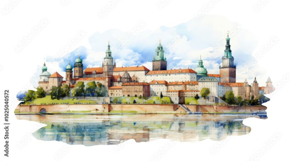 PNG Krakow architecture building castle. PNG Krakow architecture building castle.