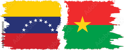 Burkina Faso and Venezuela grunge flags connection, vector Free Download Burkina Faso and Venezuela grunge flags connection, vector - GFXLoad