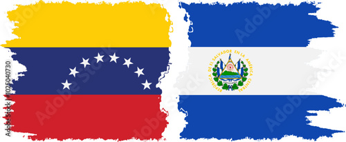 El Salvador and Venezuela grunge flags connection, vector Free Download El Salvador and Venezuela grunge flags connection, vector - GFXLoad