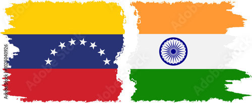 Free Download India and Venezuela grunge flags connection, vector - GFXLoad