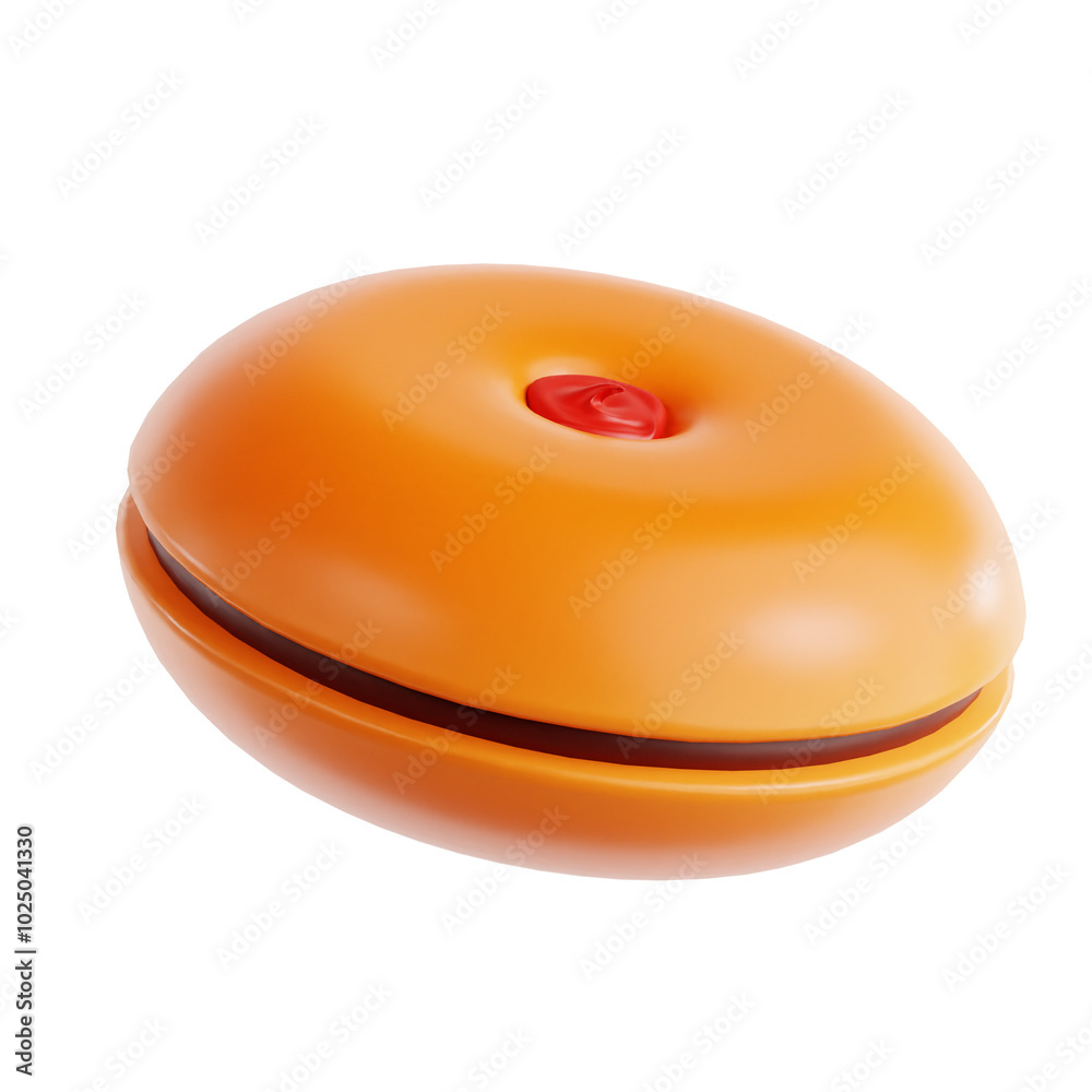 PNG 3D biscuit icon isolated on a white background PNG 3D biscuit icon isolated on a white background