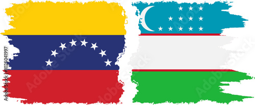 Uzbekistan and Venezuela grunge flags connection, vector Free Download Uzbekistan and Venezuela grunge flags connection, vector - GFXLoad