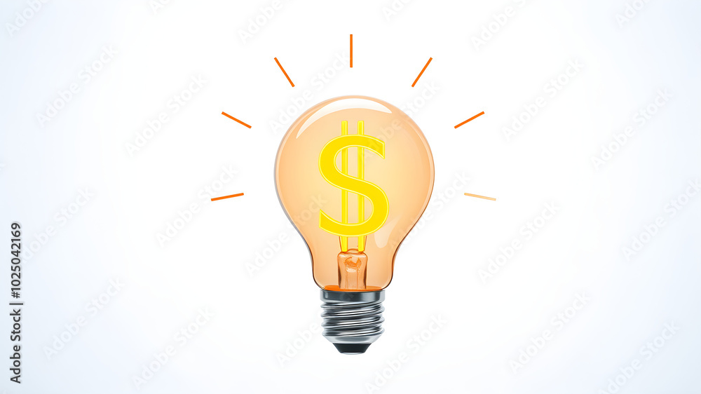 light bulb with idea enough money concept on white background light bulb with idea enough money concept on white background