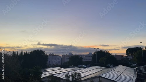 Sunrise Timelapse with Cloud Variations from Southern France