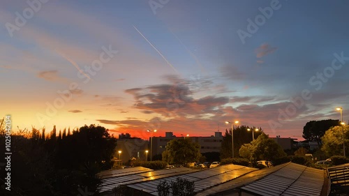 Sunrise Timelapse with Cloud Variations from Southern France