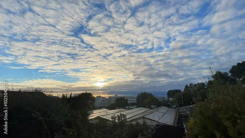 Sunrise Timelapse with Cloud Variations from Southern France