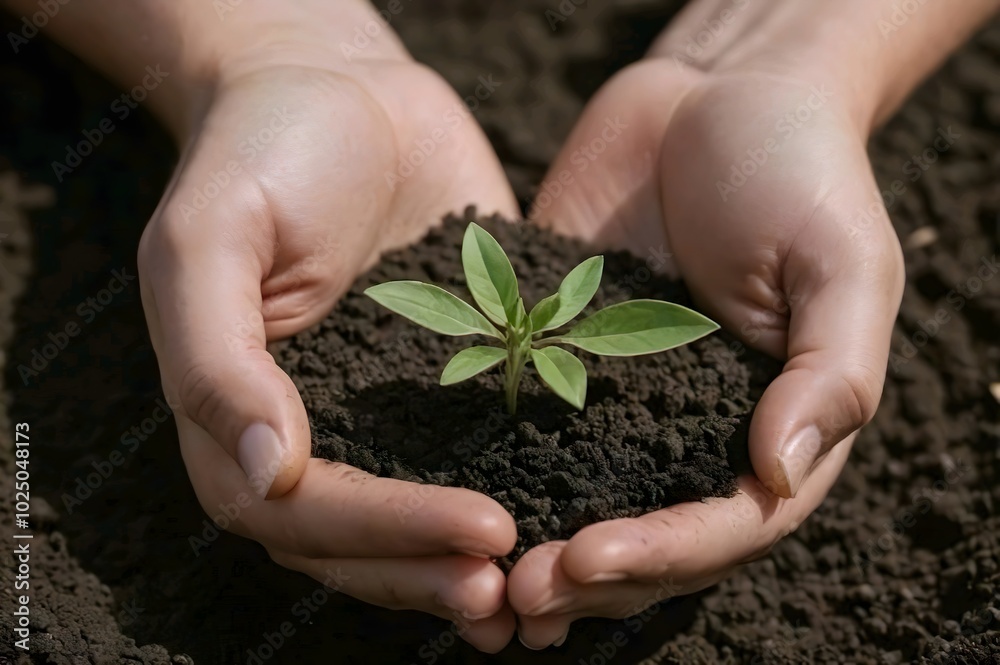 Future Environmental Conservation and Sustainability, ESG Modernization, Plant in Hands Future Environmental Conservation and Sustainability, ESG Modernization, Plant in Hands