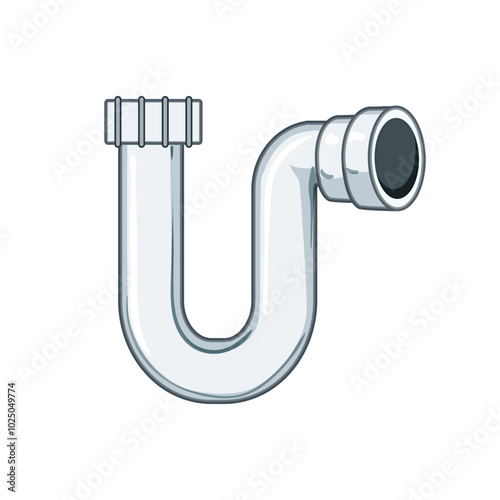 clog waste drain trap cartoon. pipe sewer, odor blockage, installation maintenance clog waste drain trap sign. isolated symbol vector illustration