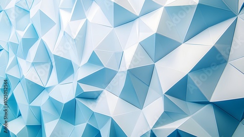 3. A captivating 3D geometric background in soothing light blue and white hues, featuring a textured wall design, ideal for enhancing product displays and presentation settings