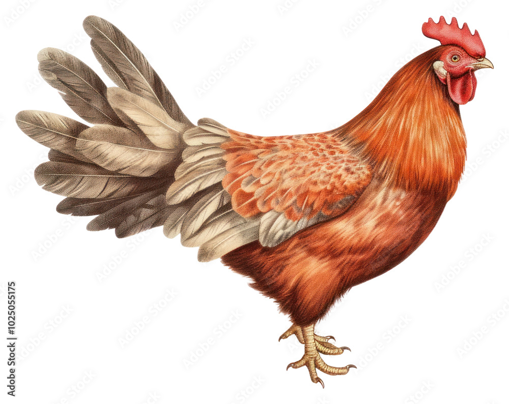 Fototapeta premium PNG Chicken poultry drawing animal.