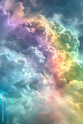 Breathtaking Display of Iridescent Clouds: A Stunning Spectacle of Nature's Aesthetic Splendor