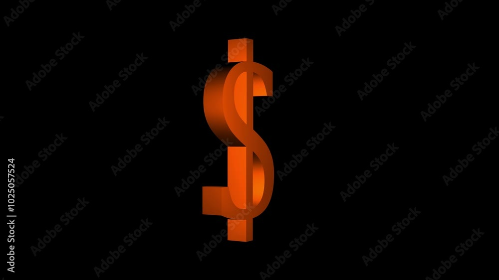 dollar symbol 3d isolated on black background. dollar symbol 3d isolated on black background.