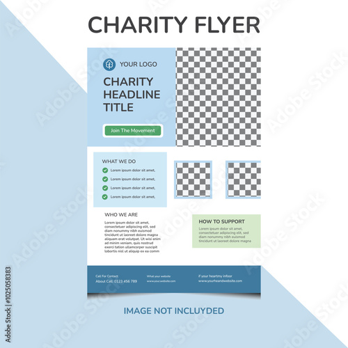 Versatile Charity Flyer Design Template for Nonprofits and Fundraising Campaigns | Fully Customizable, Professional, and High-Quality Layout for Donation Drives, Charity Events, Volunteer Recruitment,