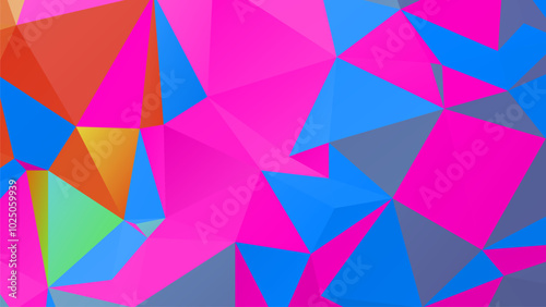 Colorful abstract geometric background with triangular polygons. Colorful mosaic of triangle.