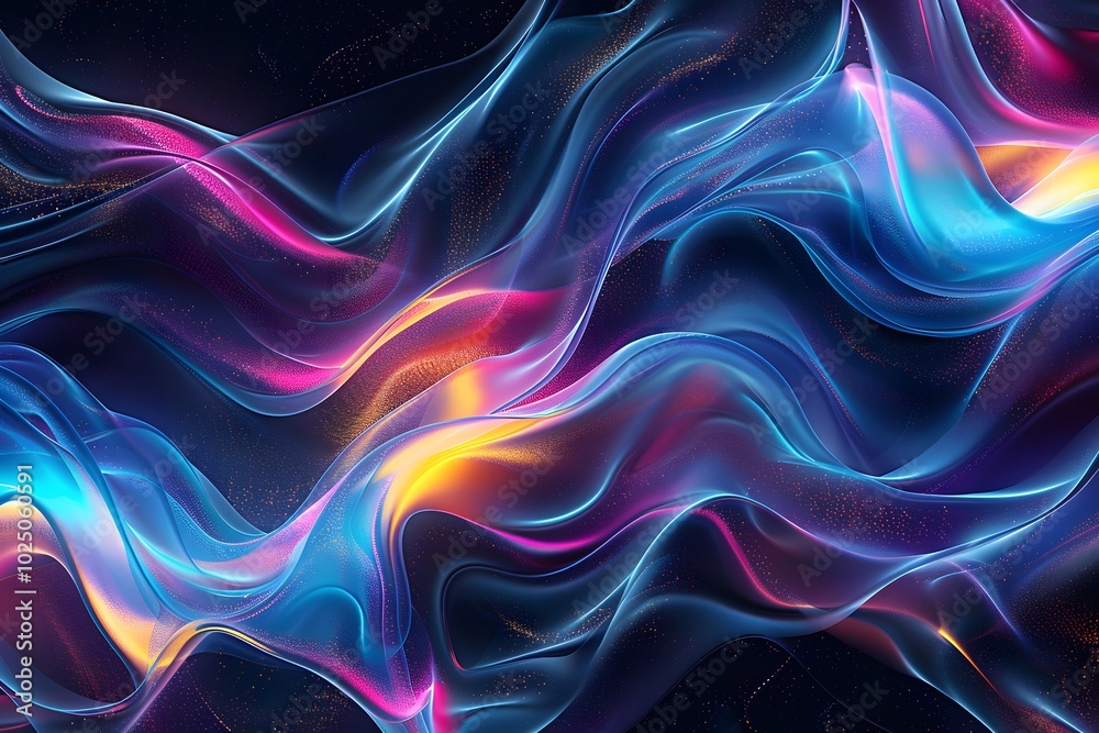 Vibrant Waves of Light: A Colorful Abstract Background