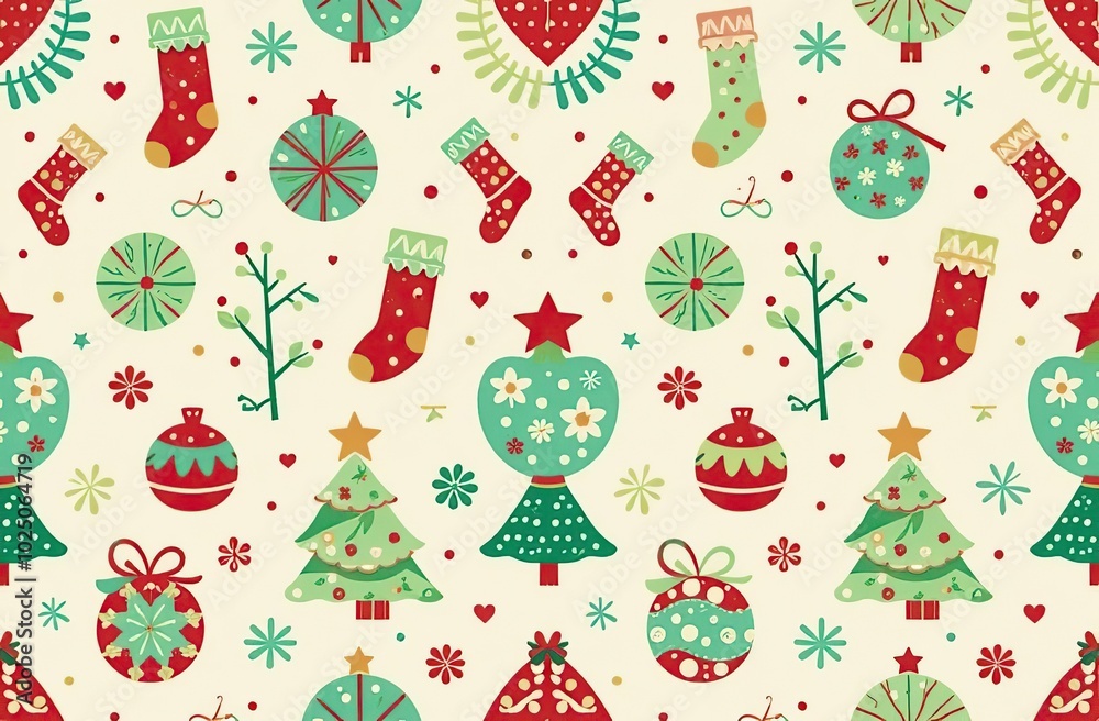 Seamless pattern of Christmas images
Seamless pattern of Christmas images