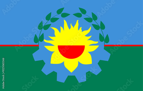 Flag of Buenos Aires Province (Argentine Republic, Argentina, South America)
