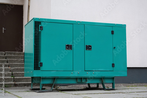 Canvas Print Diesel powered generator. Power station
