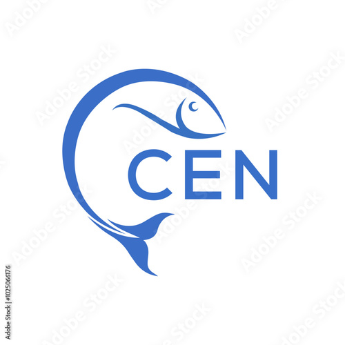 CEN Letter Initial Logo Design Template Vector Illustration