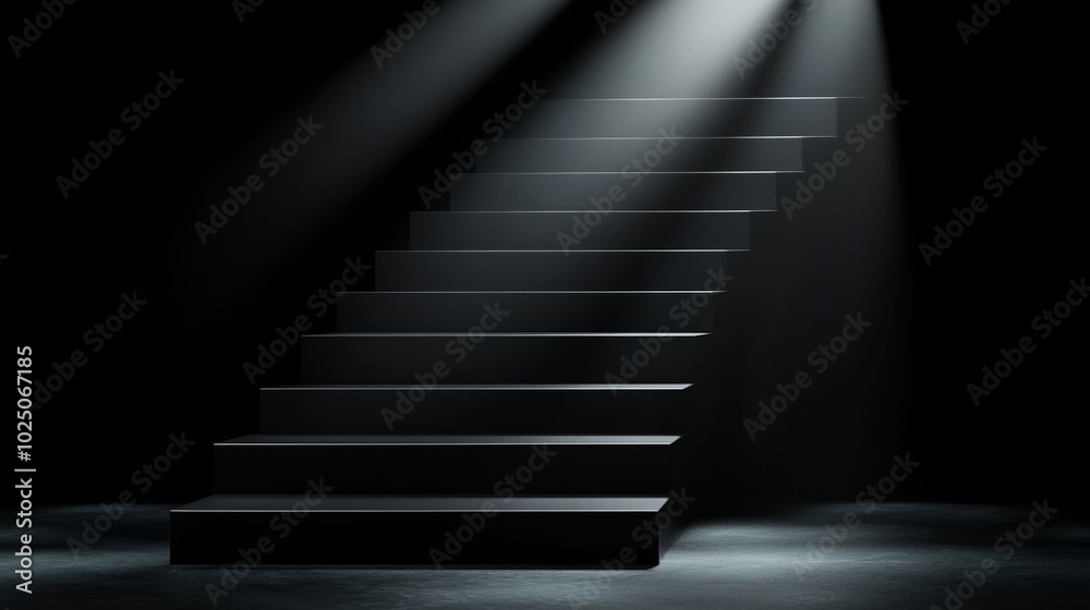 Abstract Staircase with Light and Shadow Abstract Staircase with Light and Shadow