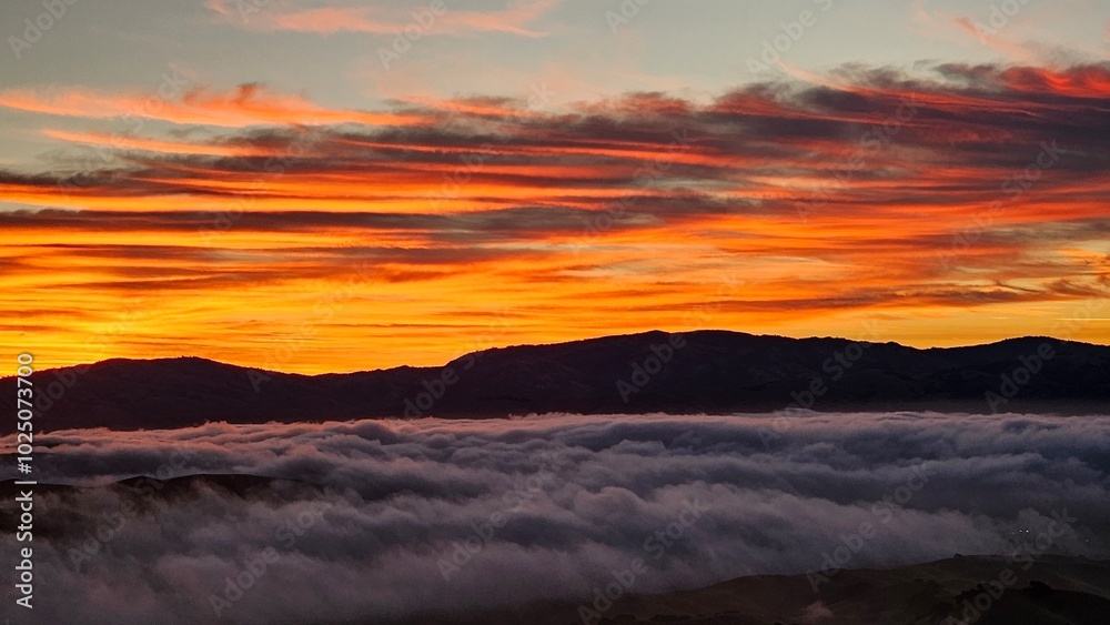 sunrise over the mountains