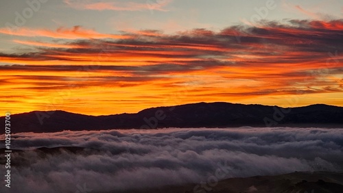 sunrise over the mountains