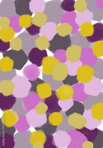 abstract confetti background purple yellow
