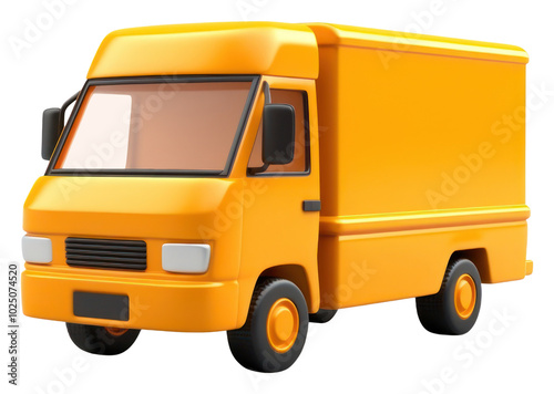 PNG Truck vehicle van white background. photo