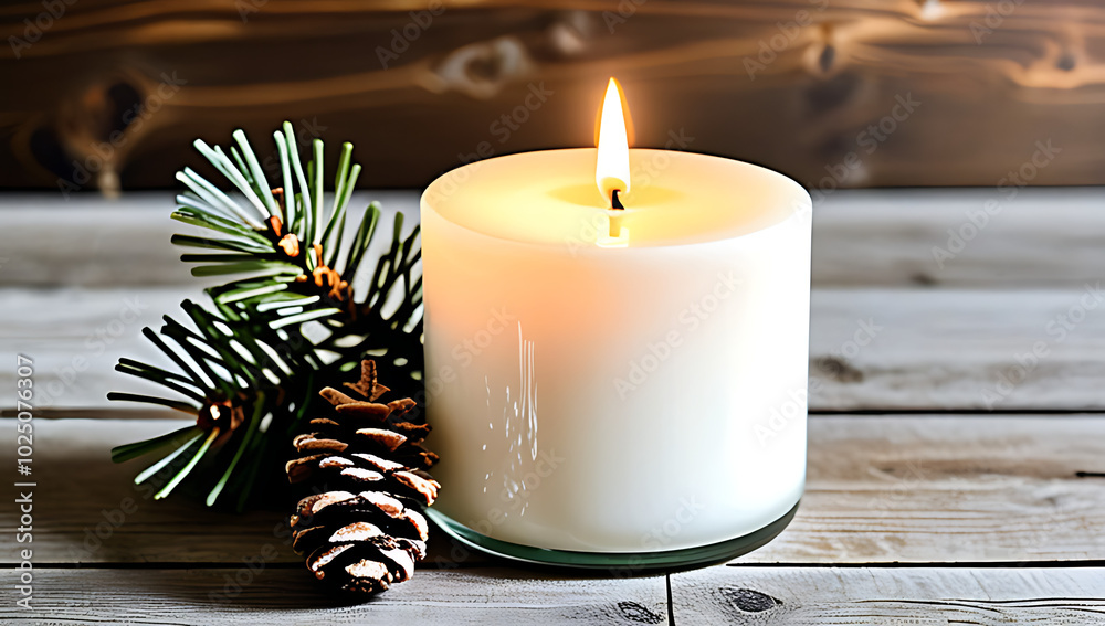 white christmas candle rustic boards natural pine decor white christmas candle rustic boards natural pine decor