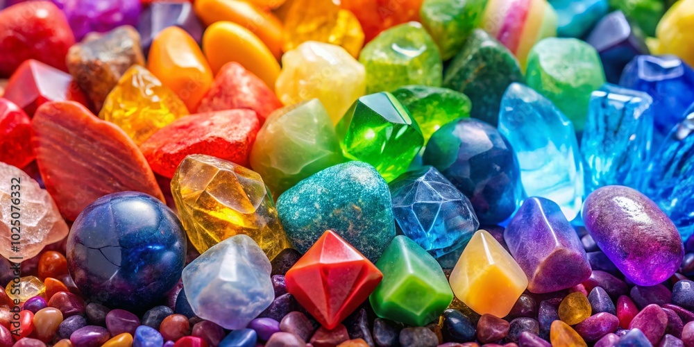 Chakra Crystal Healing Background with Polished Crystals in Vibrant Colors for Holistic Wellness and Spiritual Chakra Crystal Healing Background with Polished Crystals in Vibrant Colors for Holistic Wellness and Spiritual